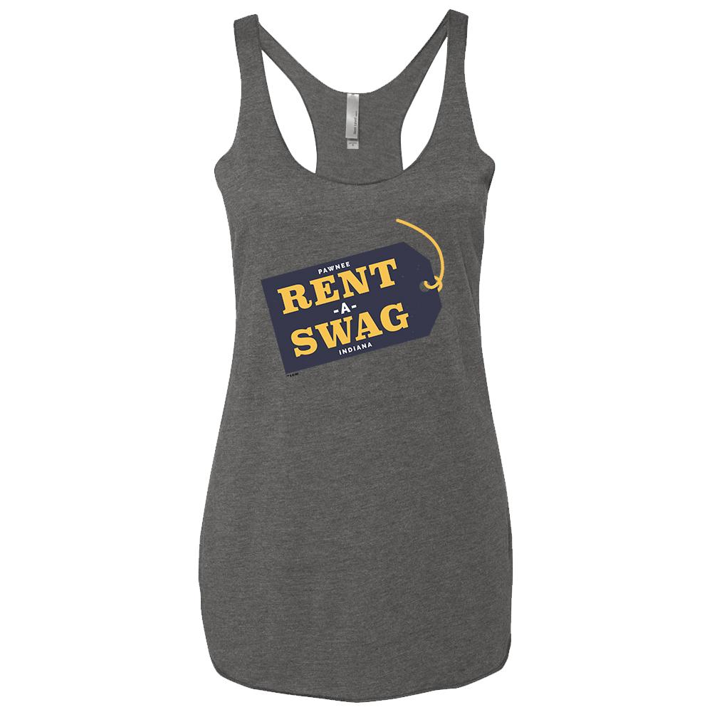 Parks and Recreation Rent-A-Swag Women's Tri-blend  Racerback Tank Top