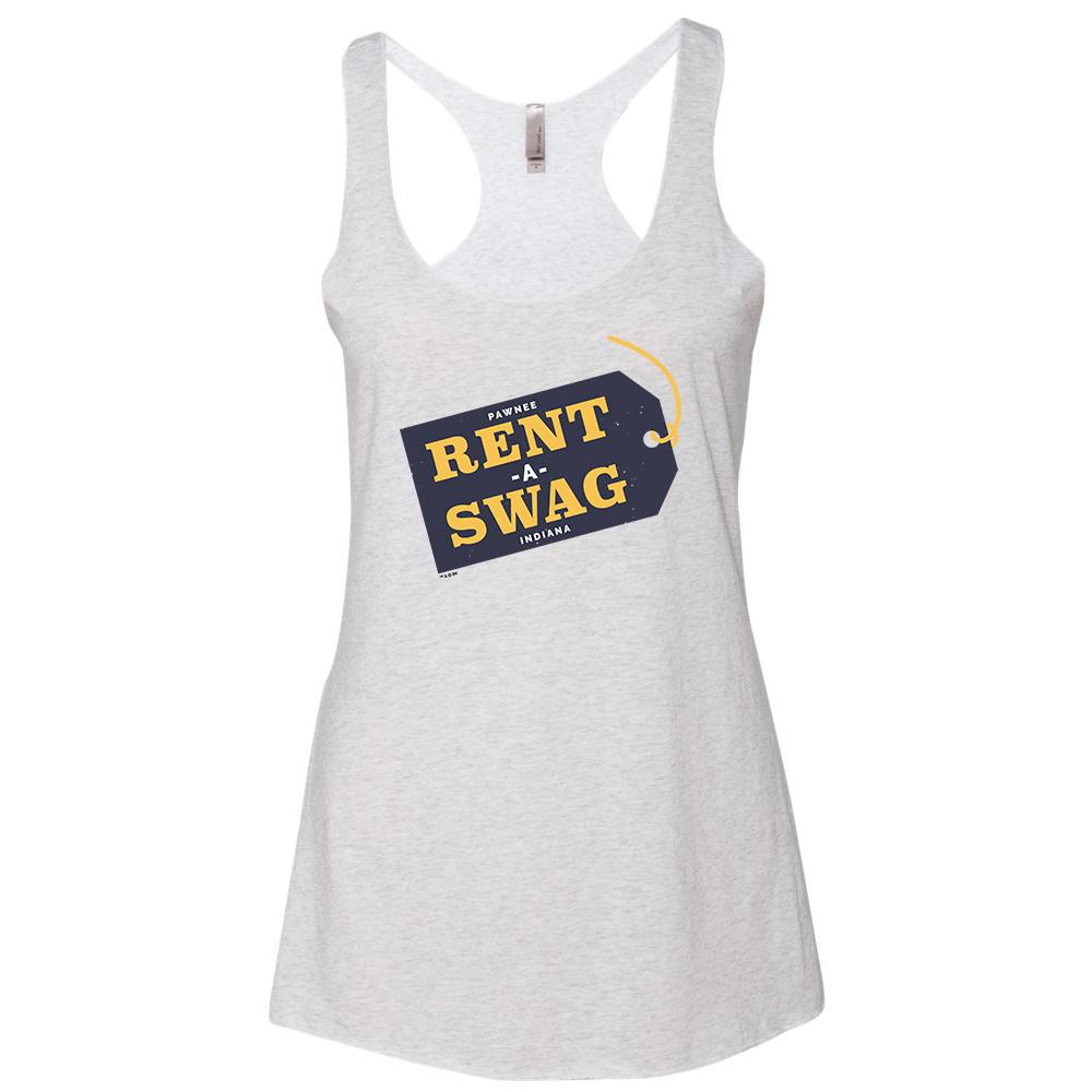 Parks and Recreation Rent-A-Swag Women's Tri-blend  Racerback Tank Top