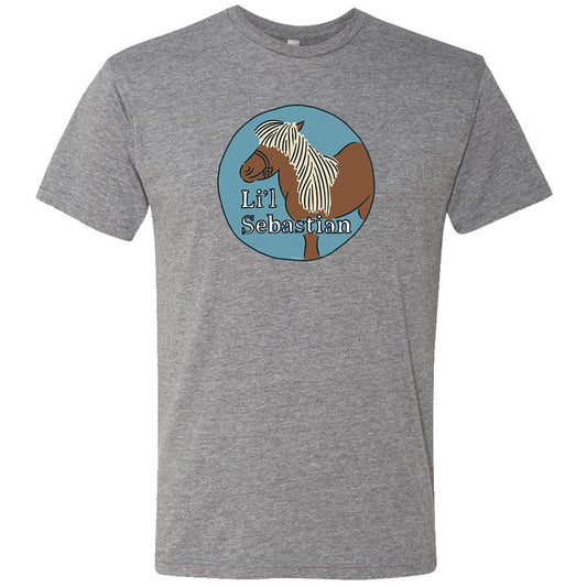 Parks and Recreation Li'l Sebastian Caricature Men's Tri-Blend Short Sleeve T-Shirt