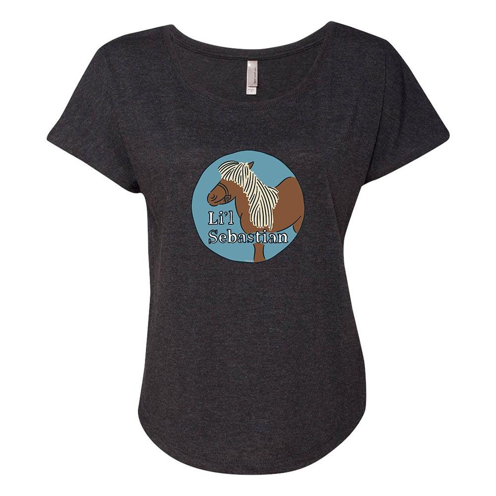 Parks and Recreation Li'l Sebastian Caricature Women's Tri-Blend Dolman T-Shirt