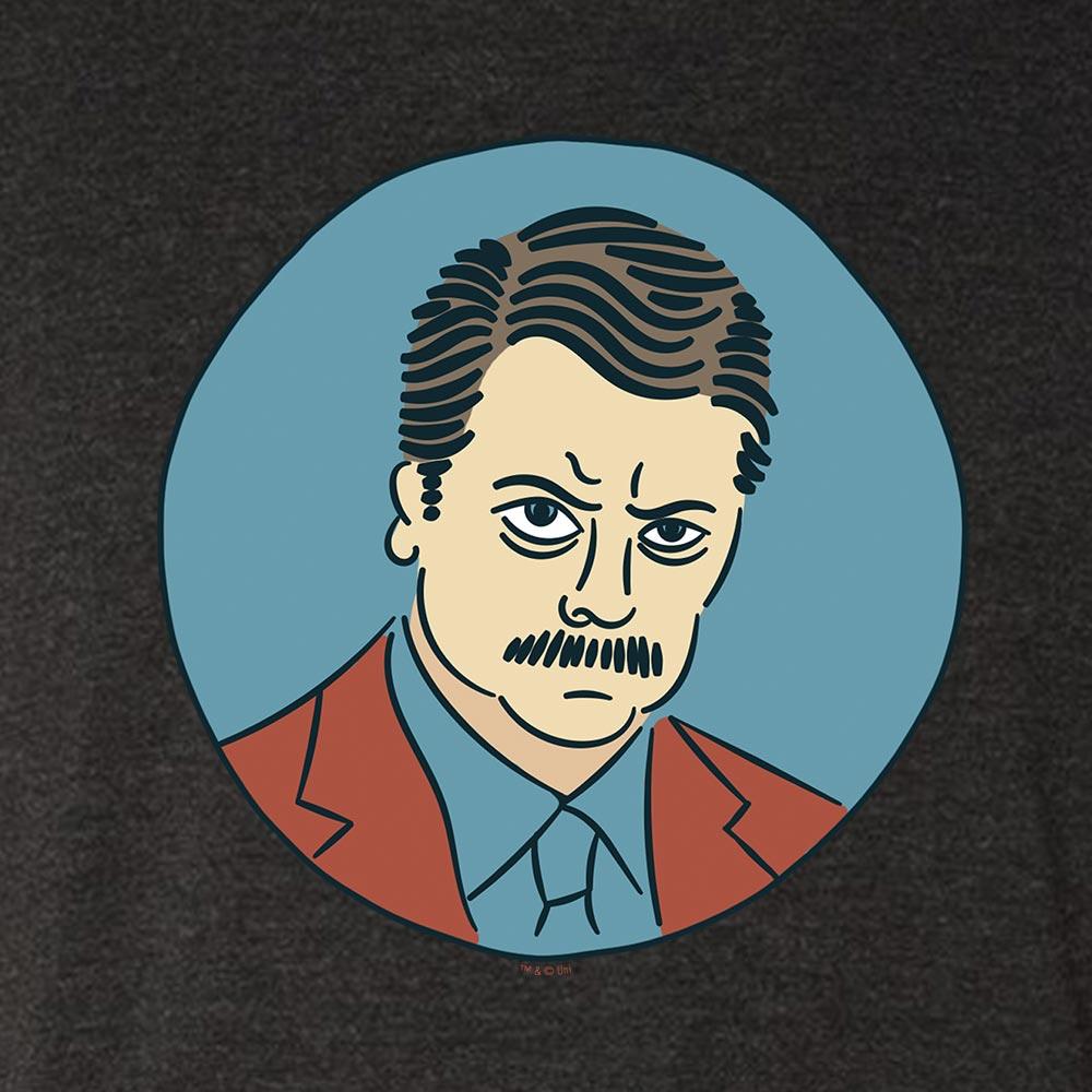 Parks and Recreation Ron Swanson Caricature Women's Tri-Blend Dolman T-Shirt