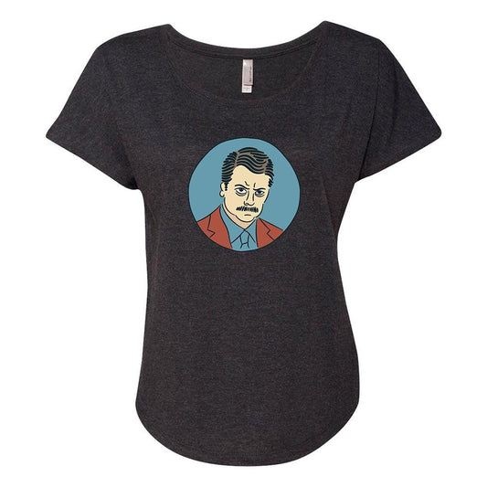 Parks and Recreation Ron Swanson Caricature Women's Tri-Blend Dolman T-Shirt
