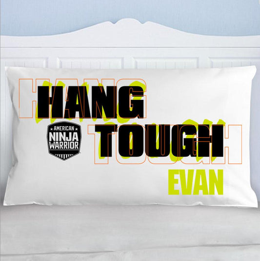 Personalized American Ninja Warrior Hang Tough Pillow Case-1