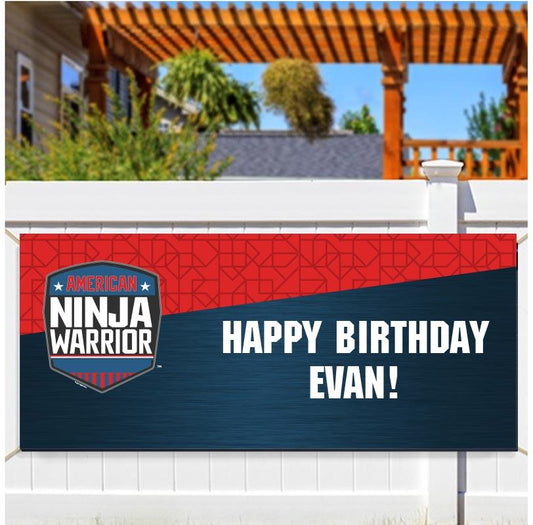 Personalized American Ninja Warrior Banner - 30" x 72"-0