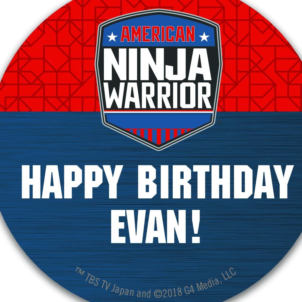 Personalized American Ninja Warrior 2 1/2" Stickers - 96 Pack