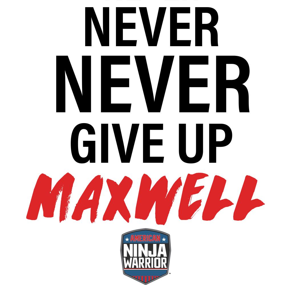 Personalized American Ninja Warrior Never Give Up Canvas - 16X20