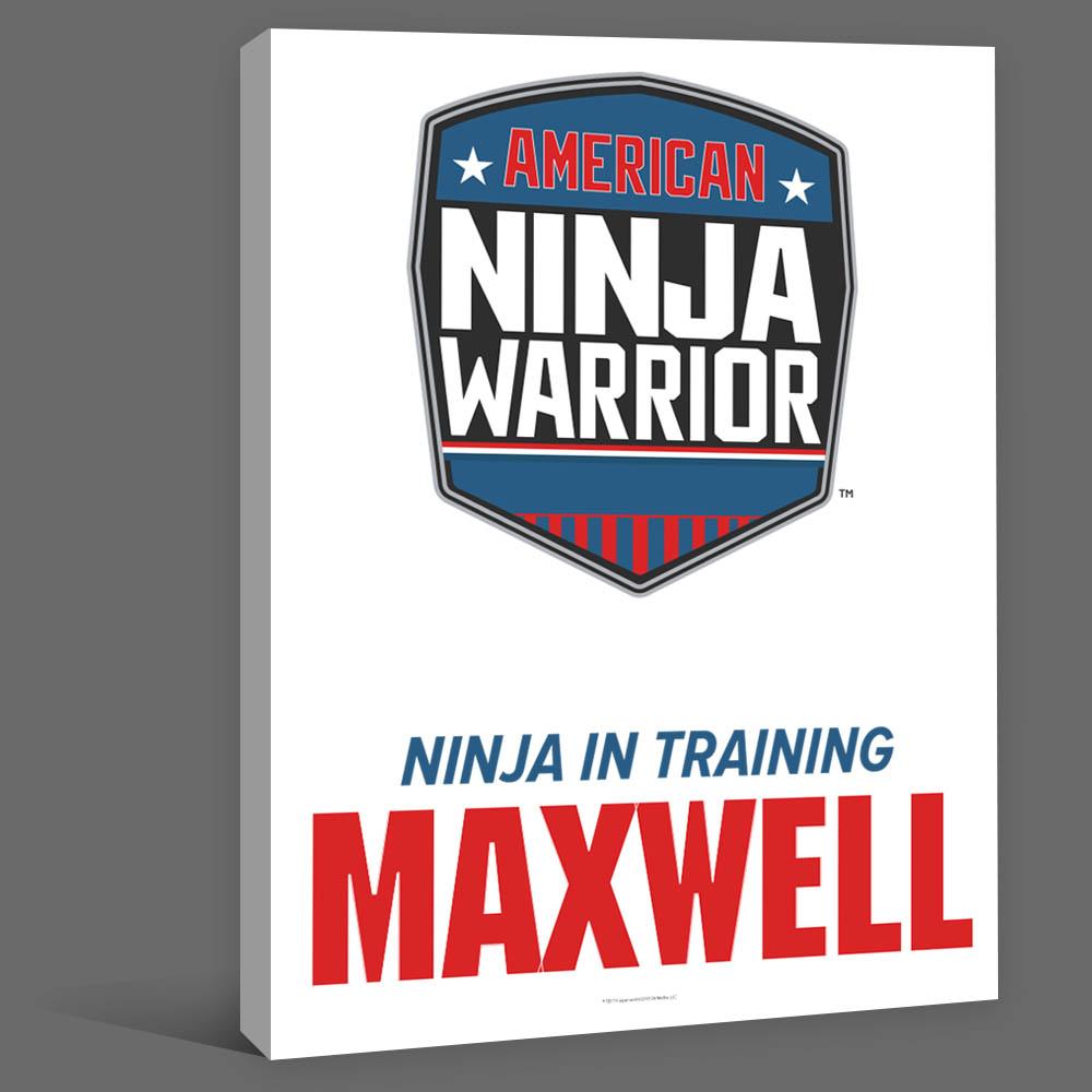 Personalized American Ninja Warrior Ninja In Training Canvas - 16X20