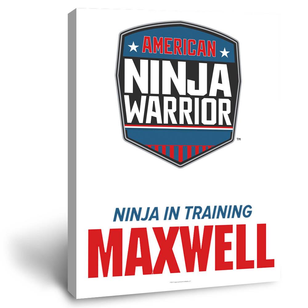 Personalized American Ninja Warrior Ninja In Training Canvas - 16X20