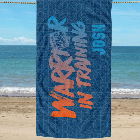 Personalized American Ninja Warrior Beach Towel - 30" x 55"-0