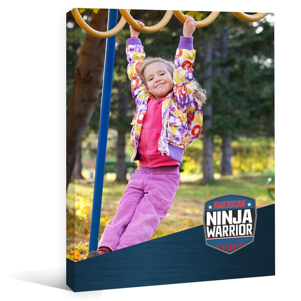 Personalized American Ninja Warrior Gallery Wrapped Canvas - 16" X 20"