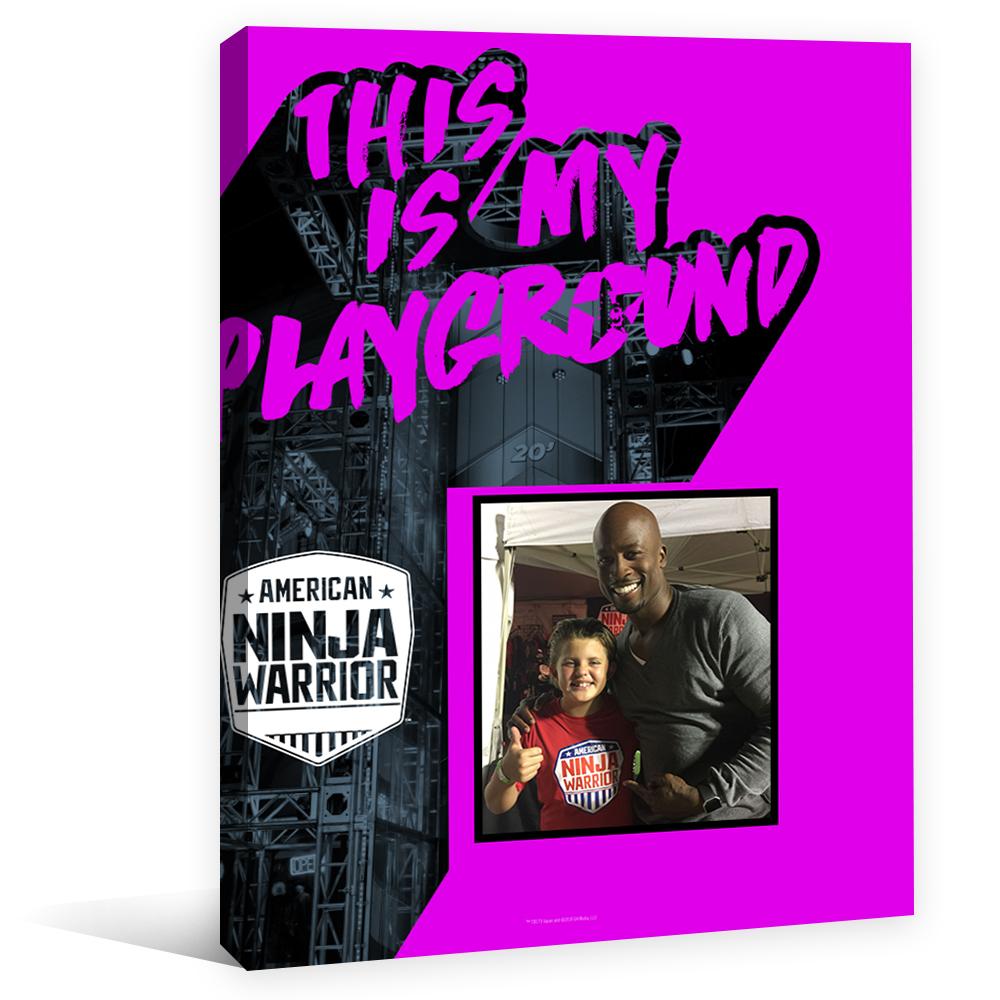 Personalized American Ninja Warrior This is My Playground Photo Canvas - 16X20