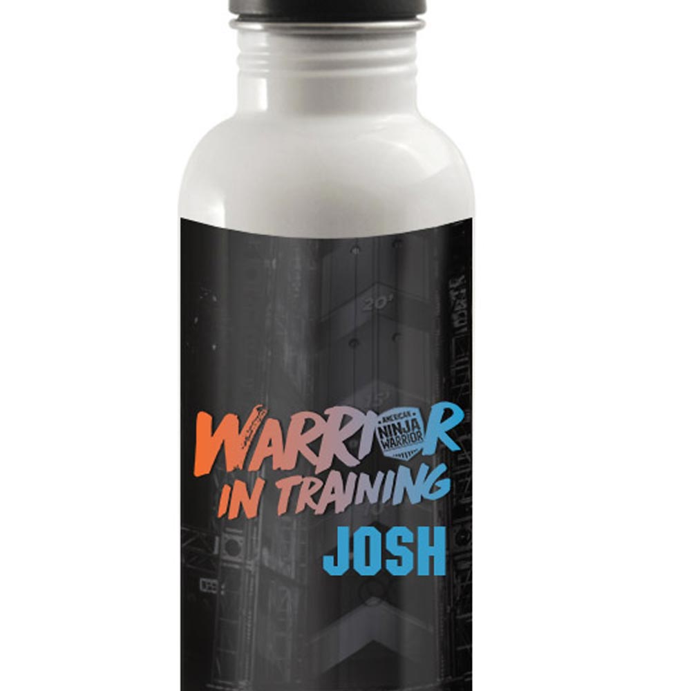 Personalized Warrior In Training Blue Design Water Bottle