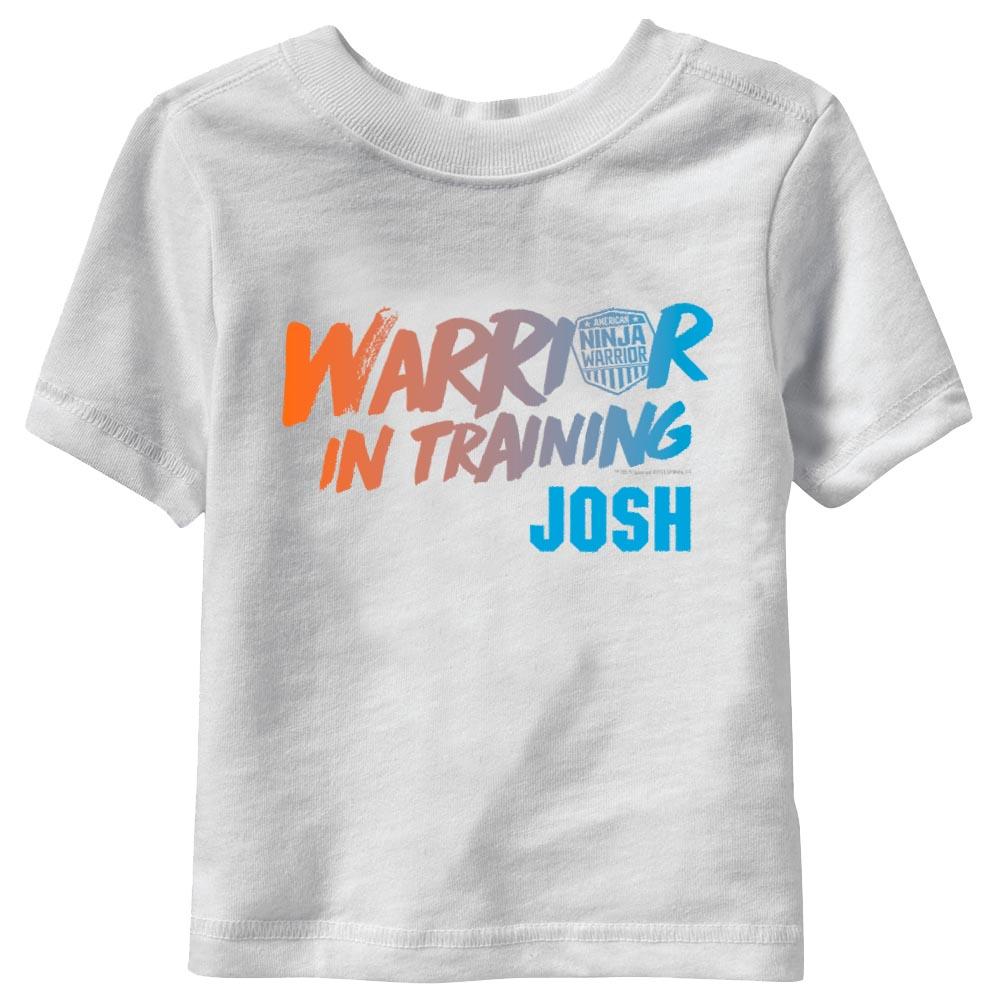 Personalized Warrior In Training Kids Short Sleeve T-Shirt - Athletic Heather - Youth Medium