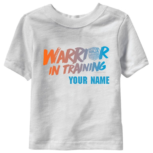 Personalized Warrior In Training Kids Short Sleeve T-Shirt - Athletic Heather - Youth Medium
