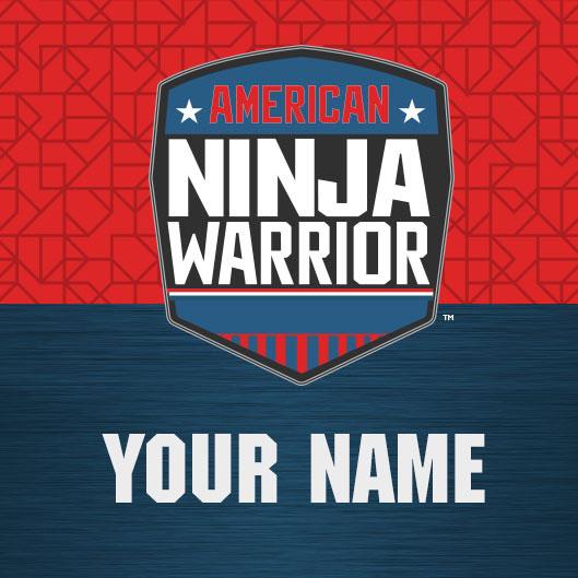 Personalized American Ninja Warrior Logo Water Bottle