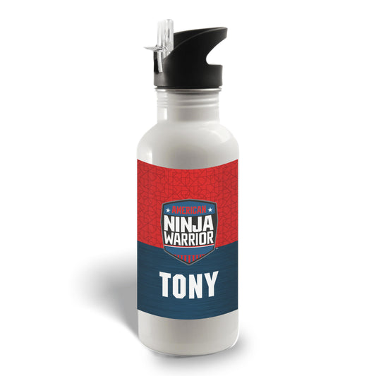 Personalized American Ninja Warrior Logo Water Bottle-0