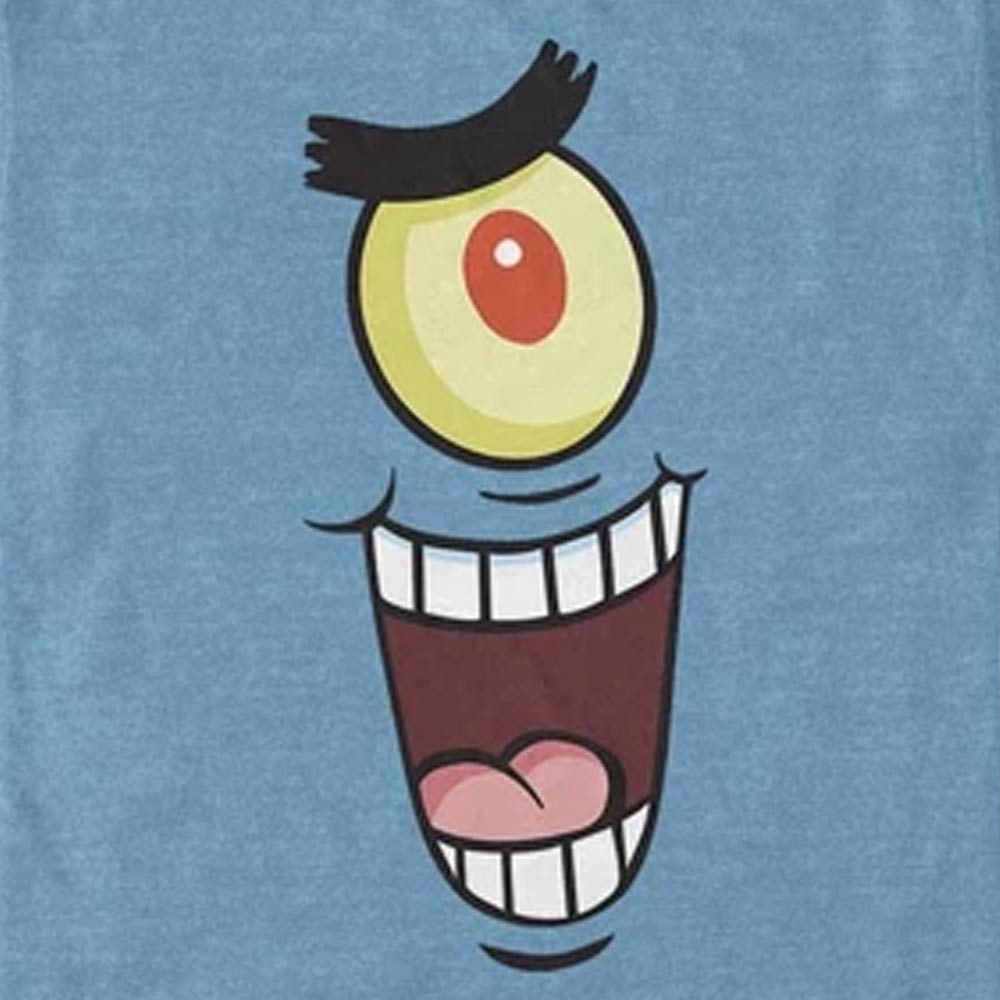 Plankton Big Face Short Sleeve T-Shirt - SpongeBob SquarePants Official Shop