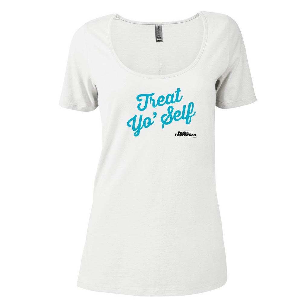 Parks and Recreation Treat Yo Self Women's Relaxed Scoop Neck T-Shirt