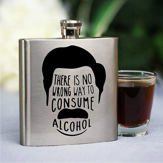 Parks And Recreation Ron Swanson Flask-0