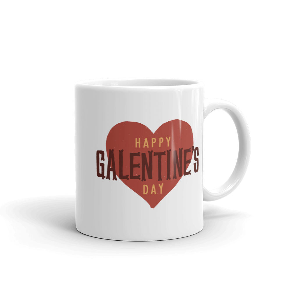 Parks and Recreation Happy Galentine's Day White Mug