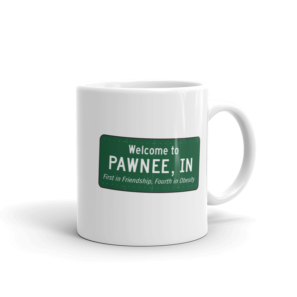Parks and Recreation Pawnee White Mug
