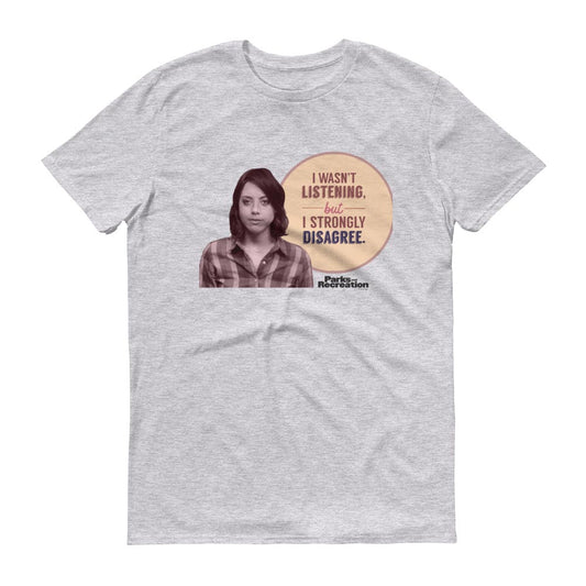 Parks and Recreation I Strongly Disagree Men's Short Sleeve T-Shirt