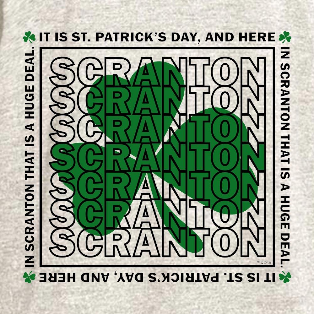 The Office Scranton St. Patrick's Day Tri-Blend Raglan Hoodie