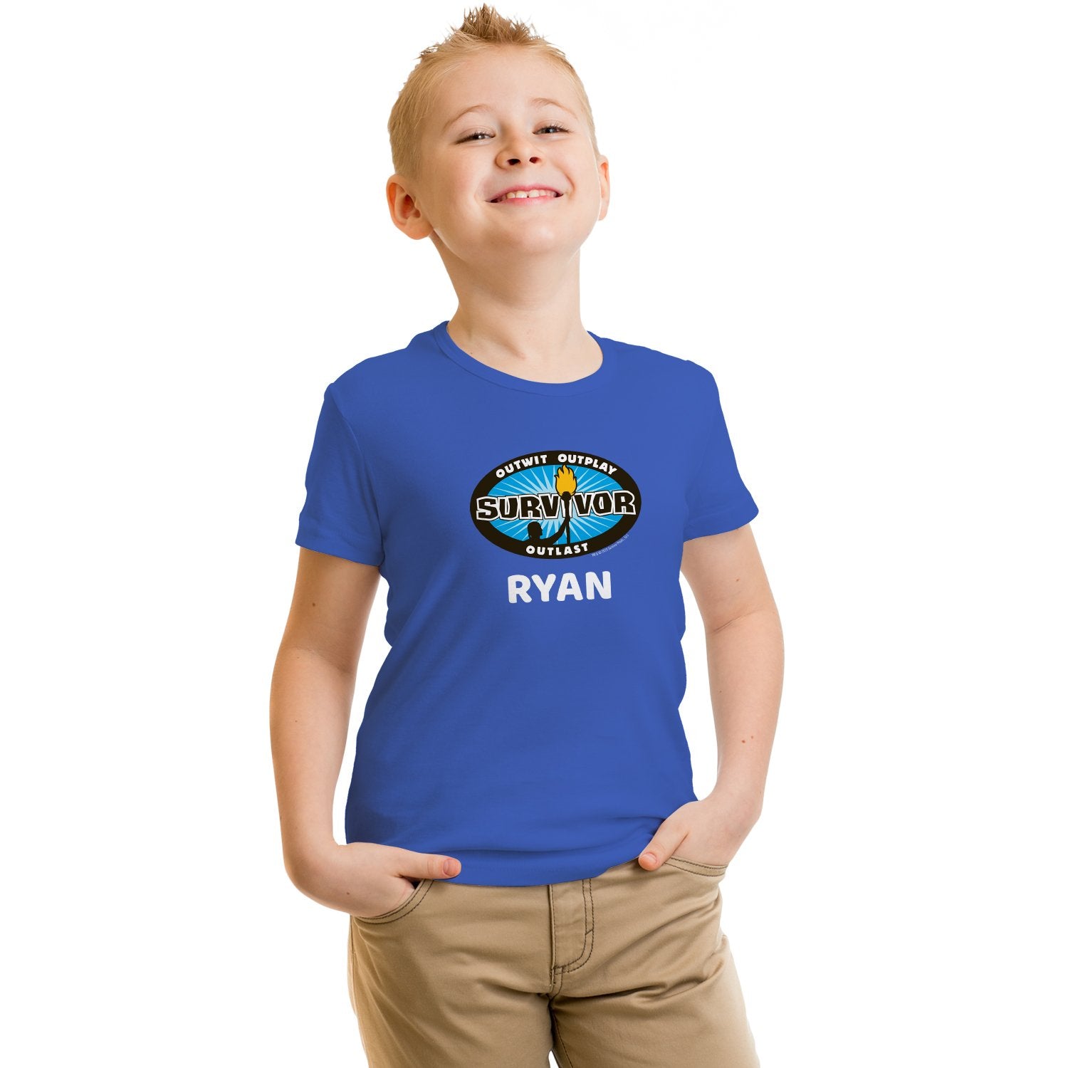 Survivor Outwit, Outplay, Outlast Personalized Kids Short Sleeve T-Shirt | Official CBS Entertainment Store