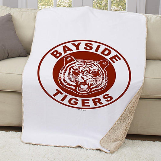 Saved By The Bell Bayside Tigers Sherpa Throw Blanket-1