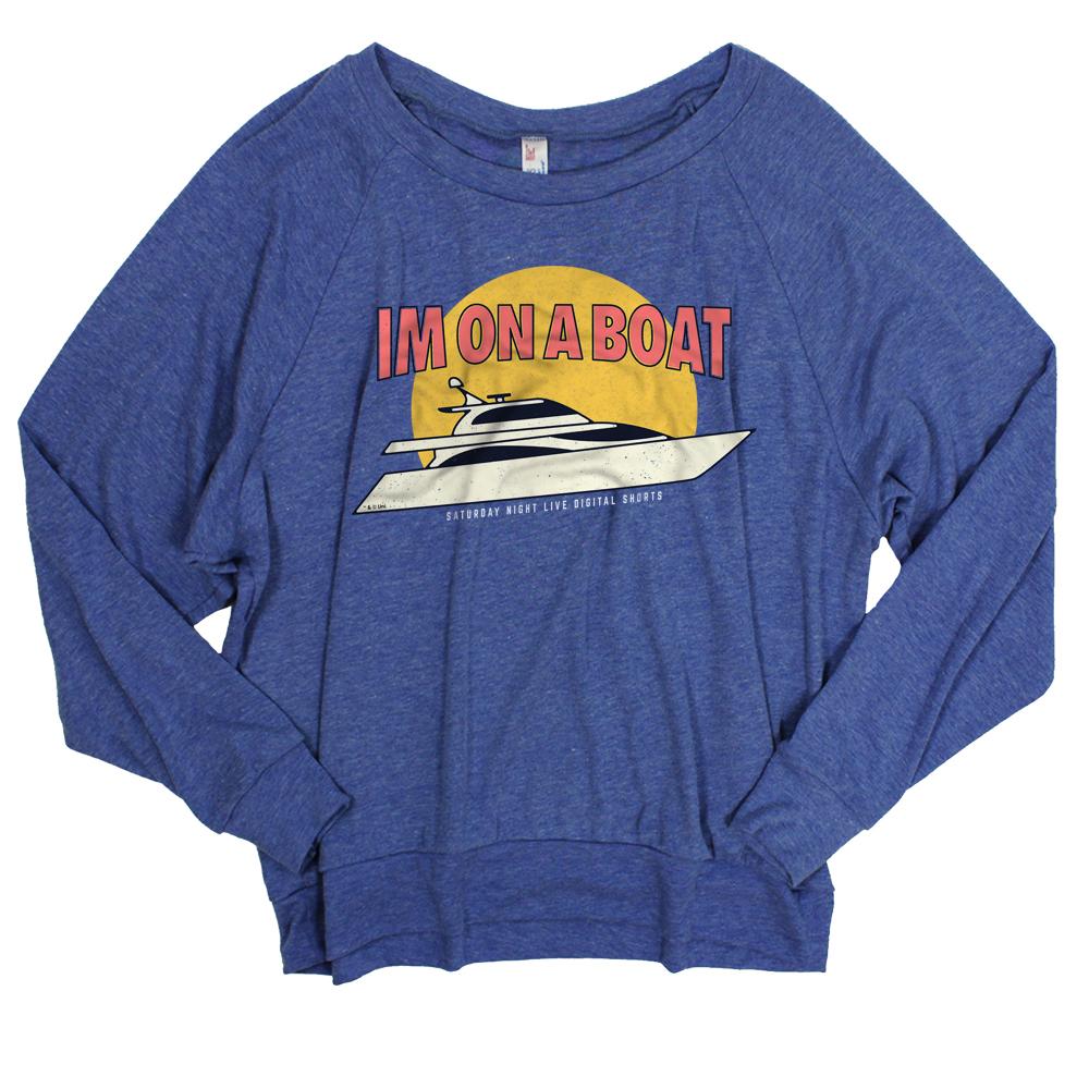 Saturday Night Live I'm on a Boat Women's Tri-blend Pullover Sweatshirt