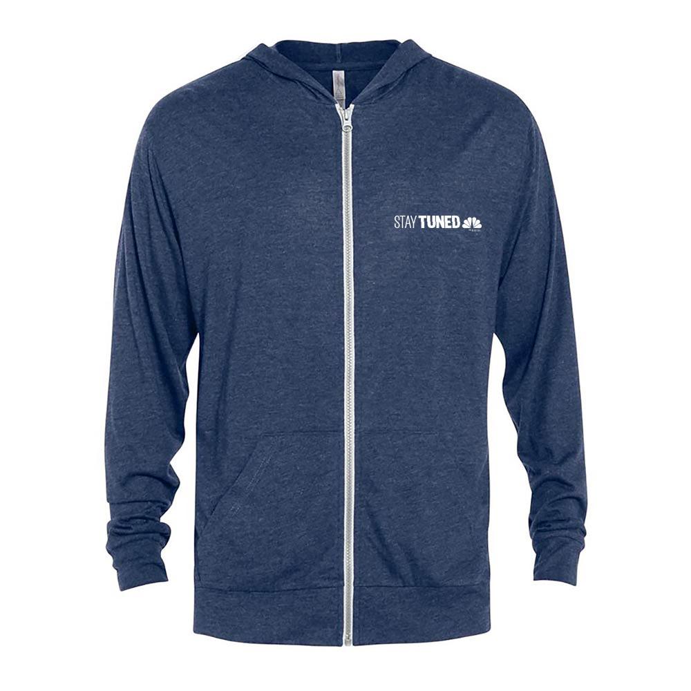 Stay Tuned Tri-Blend Zip-Up Hooded Sweatshirt