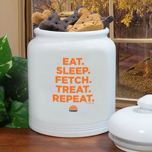 TODAY Eat. Sleep. Fetch Dog Treat Jar-1