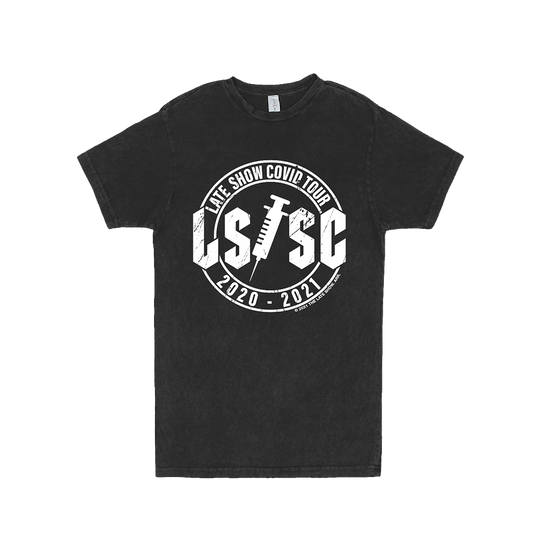 The Late Show with Stephen Colbert Covid Tour Distressed Short Sleeve T-Shirt | Official CBS Entertainment Store