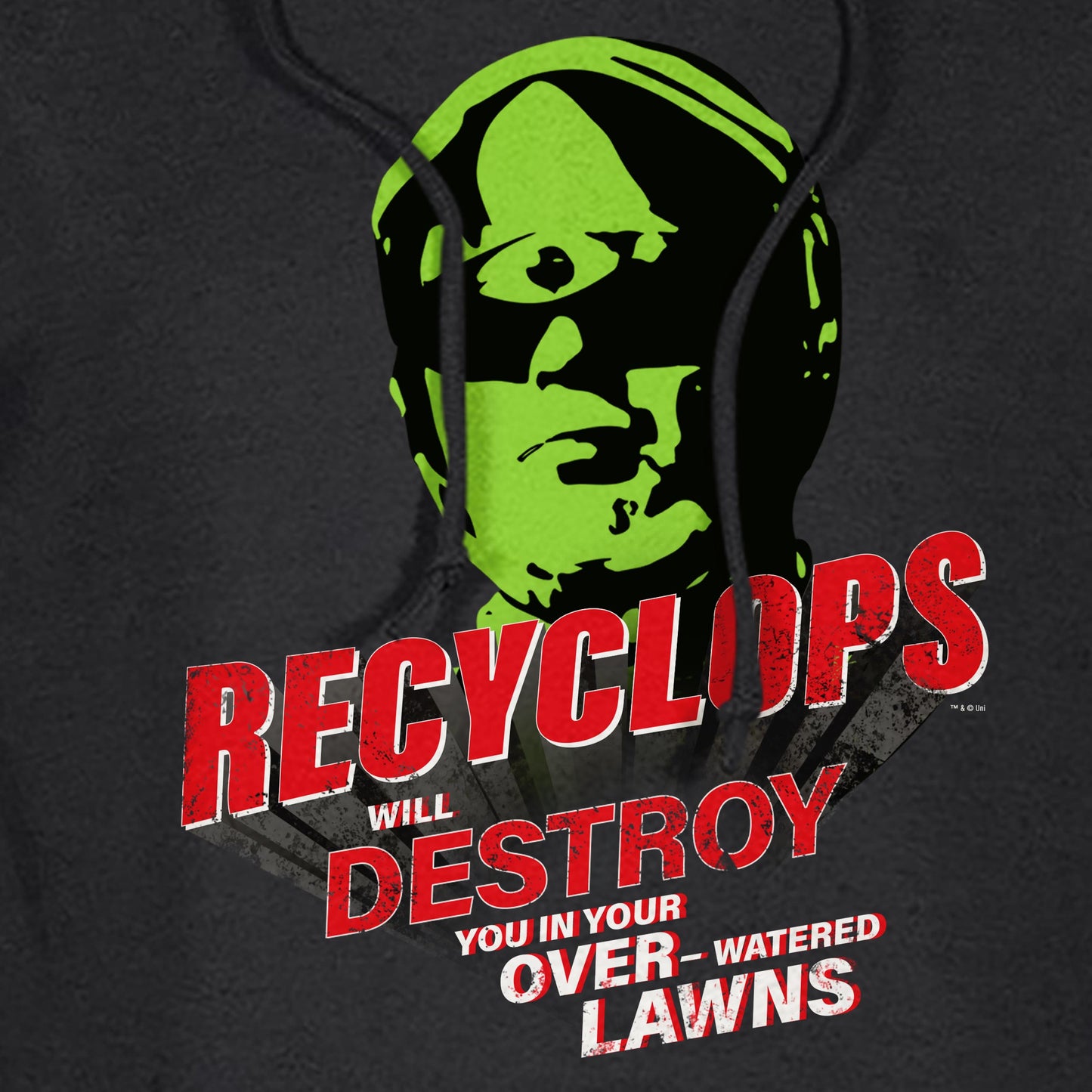 The Office Recyclops Over-Watered Lawns Lightweight Hooded Sweatshirt