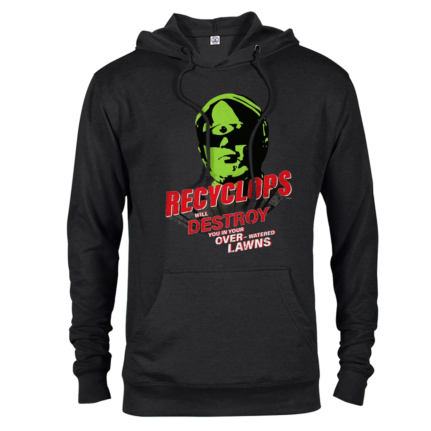 The Office Recyclops Over-Watered Lawns Lightweight Hooded Sweatshirt