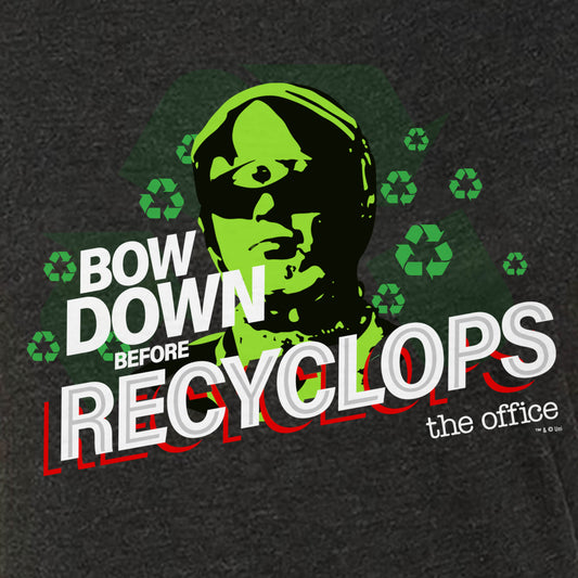 The Office Bow Down Before Recyclops Women's Tri-Blend T-Shirt-1