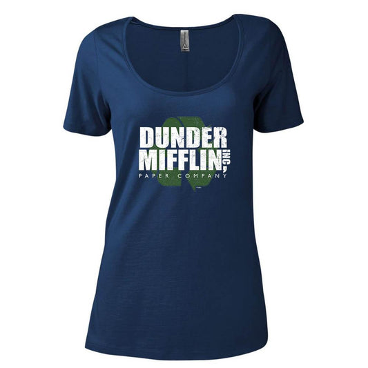 The Office Dunder Mifflin Recycle Women's Relaxed Scoop Neck T-Shirt-0