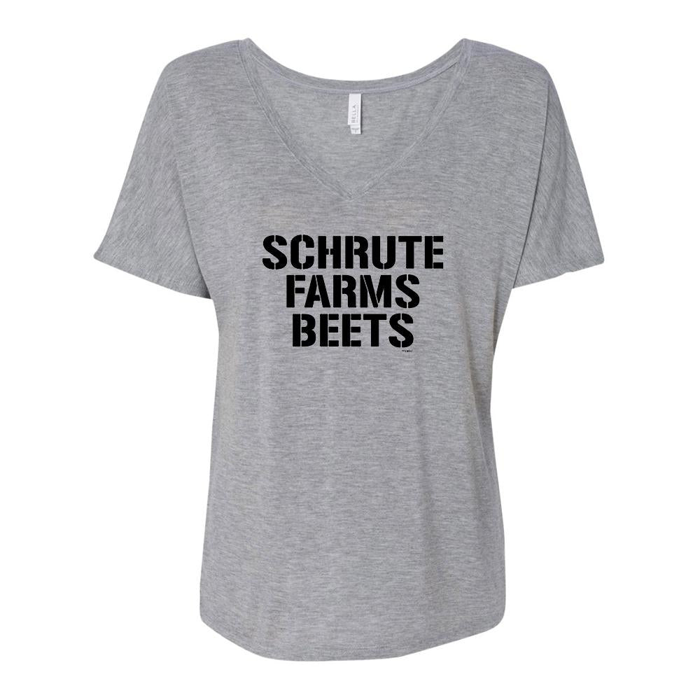 The Office Schrute Farms Beets Women's Relaxed V-Neck T-Shirt