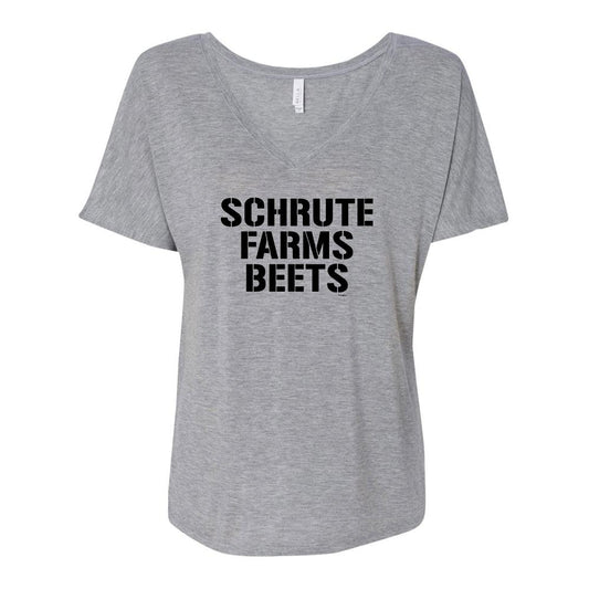 The Office Schrute Farms Beets Women's Relaxed V-Neck T-Shirt