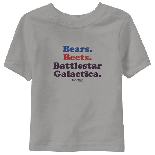 The Office Bears. Beets. Battlestar Galactica Toddler Short Sleeve T-Shirt