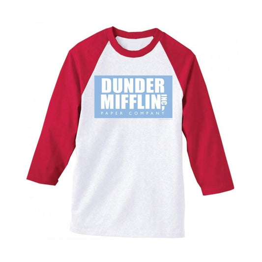 The Office Dunder Mifflin Raglan Softball T-Shirt-0