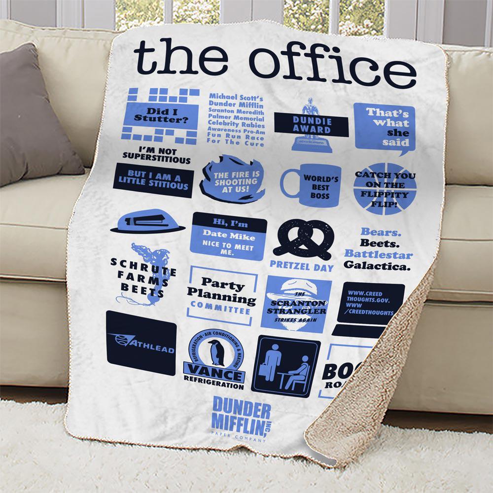 The Office Mash-Up Sherpa Blanket