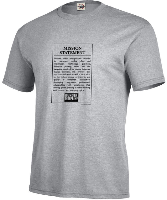 The Office Dunder Mifflin Mission Statement Men's Fitted Short Sleeve T-Shirt