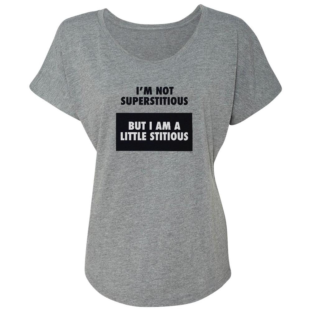 The Office Superstitious Women's Tri-Blend Dolman T-Shirt