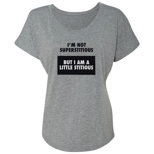 The Office Superstitious Women's Tri-Blend Dolman T-Shirt