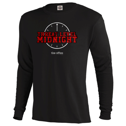 The Office Threat Level Midnight Long Sleeve T-Shirt