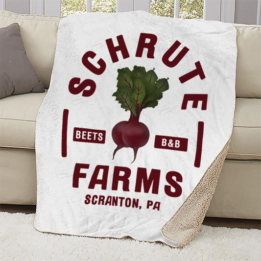 The Office Schrute Farms Sherpa Blanket-0