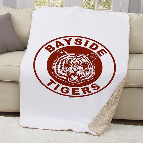 Saved By The Bell Bayside Tigers Sherpa Throw Blanket-0