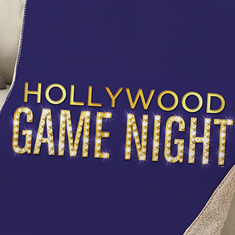 Hollywood Game Night Sherpa Throw Blanket