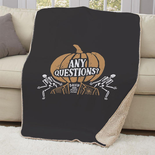 Saturday Night Live David S. Pumpkins Sherpa Throw Blanket-0